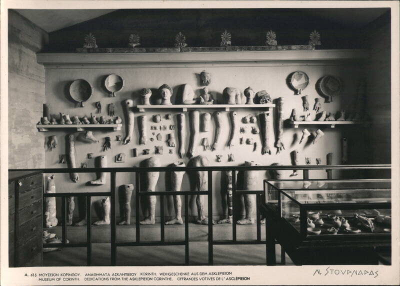 Corinth Museum Asklepieion Votive Offerings Display Greece