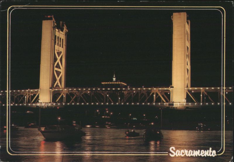 Tower Bridge Sacramento Night View California Alan Curtis