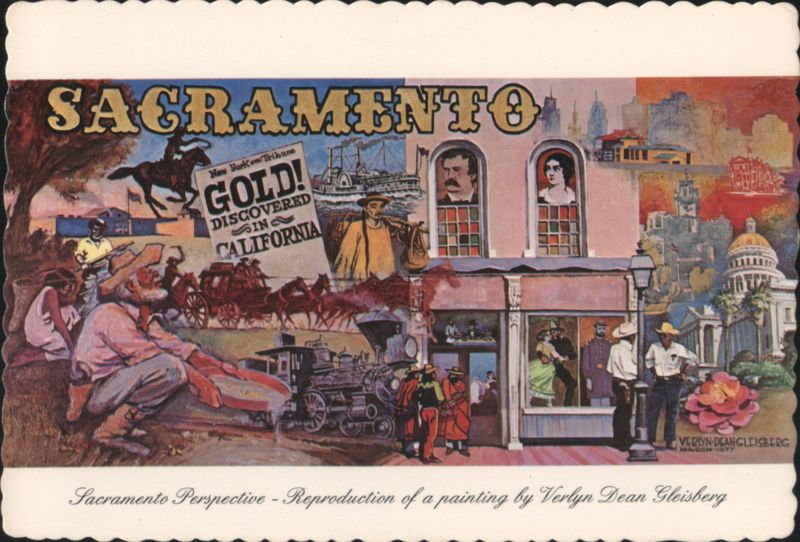Sacramento Gold Rush Historical Events Painting California