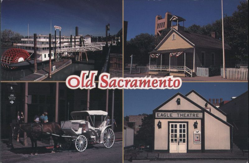 Old Sacramento, Delta King, Schoolhouse, Buggy, Eagle Theatre California