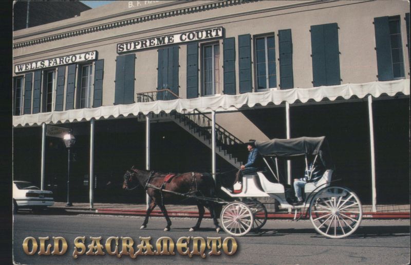 Horse-drawn Carriage, Supreme Court, Wells Fargo, Old Sacramento California