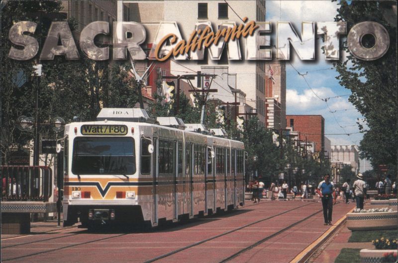 Sacramento California RT Metro Light Rail Train Tom Myers