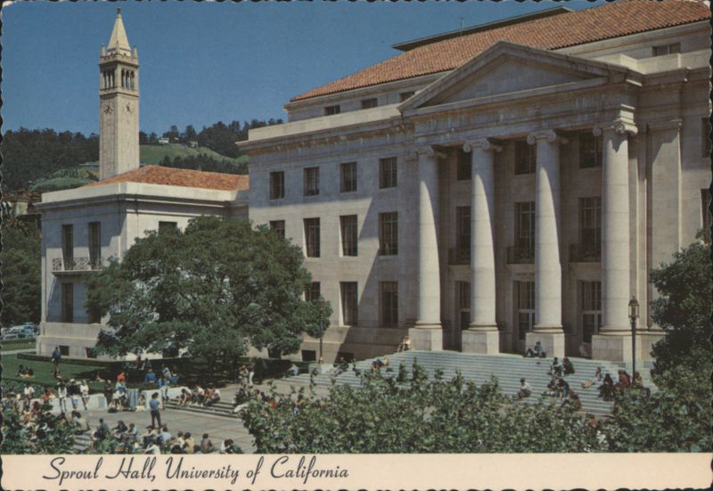 Sproul Hall, University of California with Sather Tower