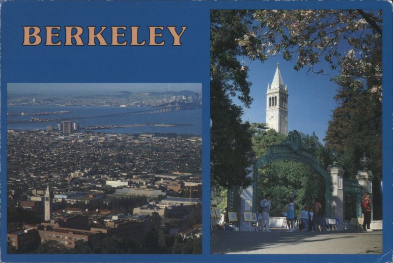 Berkeley, CA: UC Campus, Campanile, Sather Gate & Bay Area View California