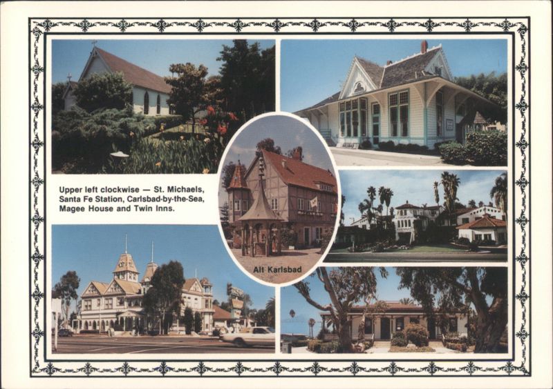 Carlsbad, CA: St. Michaels, Santa Fe Station, Magee House, Twin Inns, Alt Carlsbad California