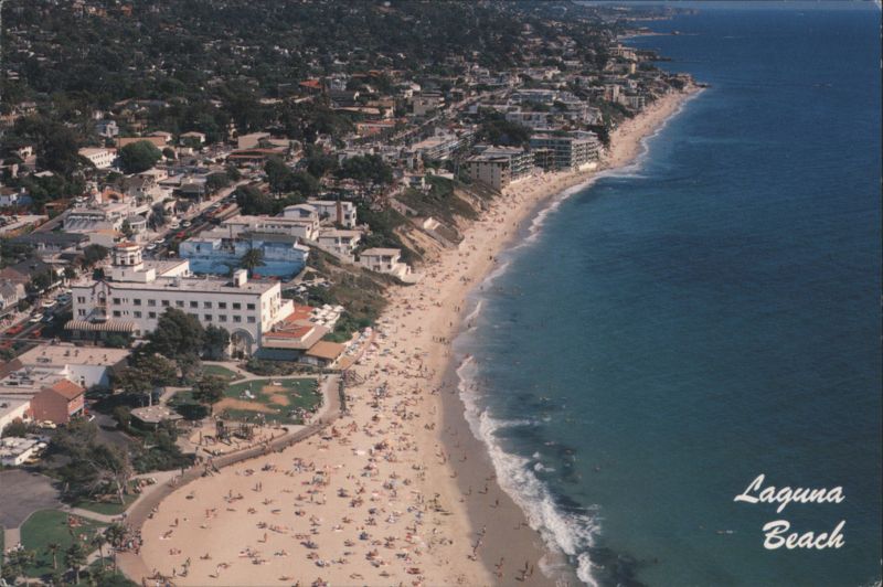 Laguna Beach Aerial View, Mediterranean-like Coastline California