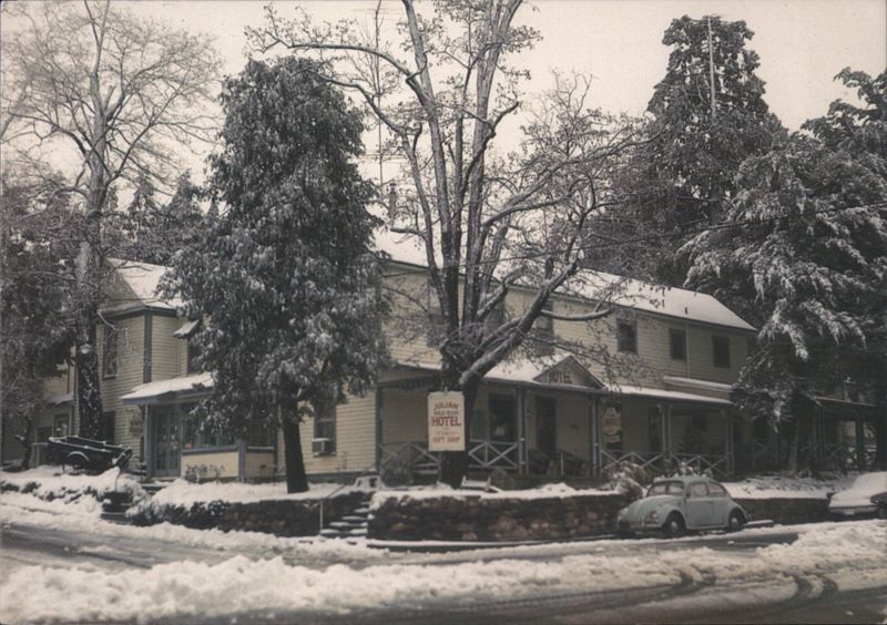 Julian Hotel Snow Scene, Hot Apple Pie & Lilacs California