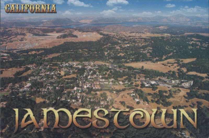 Jamestown CA Aerial View Gold Rush Town Mother Lode California