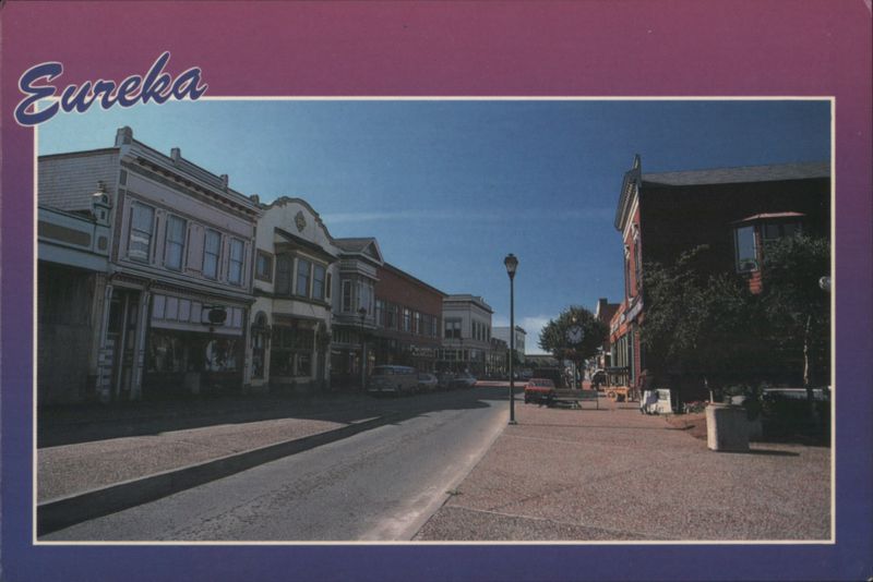 Old Town Eureka CA Historical District Street Scene California