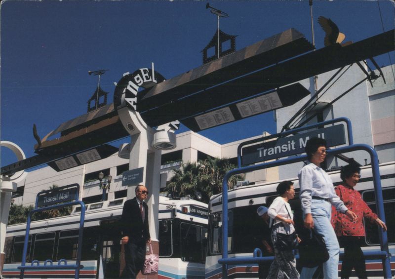 Patrick Mohr's Angel Train Artwork, Los Angeles Transit Mall California