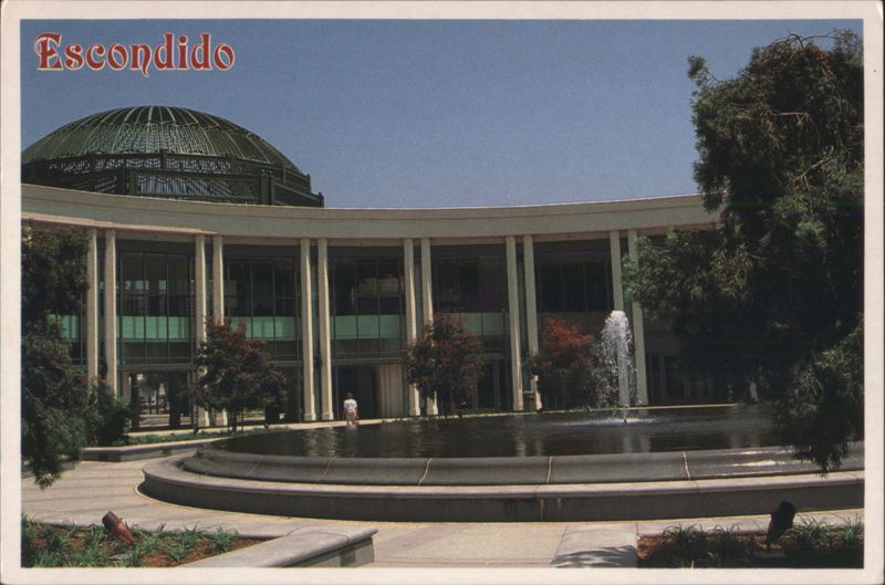Escondido City Hall with Fountain and Dome California
