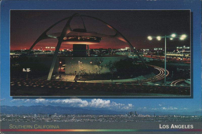 Theme Building LAX Night, Southern California Los Angeles