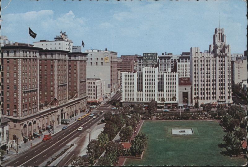 Pershing Square, Biltmore Hotel, Philharmonic Auditorium Los Angeles California