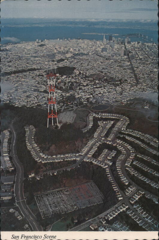 San Francisco Aerial View, Sutro Tower, Transamerica Pyramid California