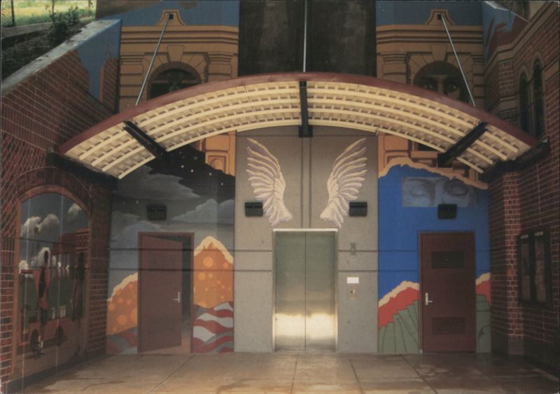 Cal State LA Metrolink Station Trompe l'oeil Mural Los Angeles California