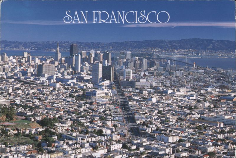 San Francisco Skyline from Twin Peaks, Clear Day California