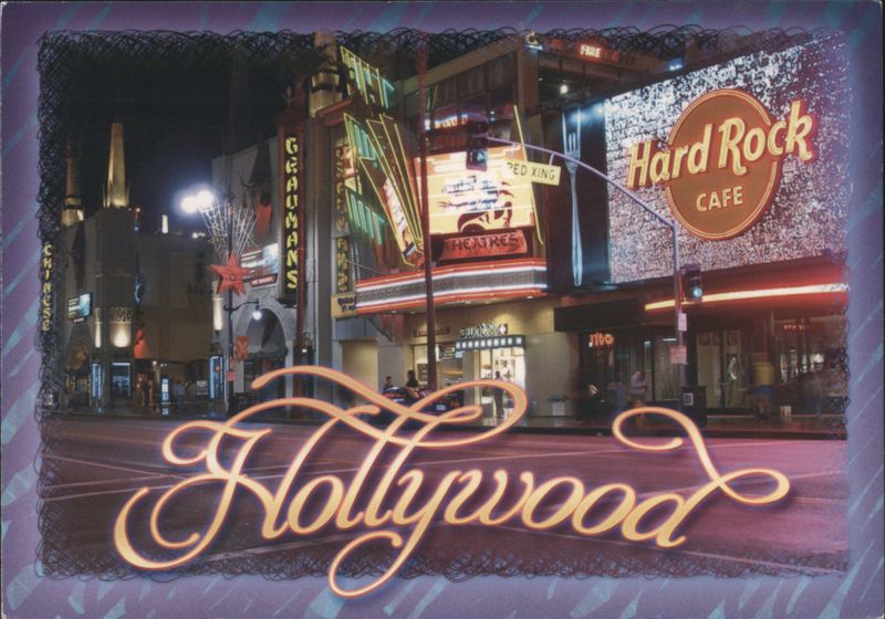 Hollywood Blvd. Hard Rock Cafe & Grauman's Chinese Theatre California