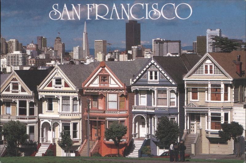 SAN FRANCISCO Victorian Homes Steiner Street Alamo Park California