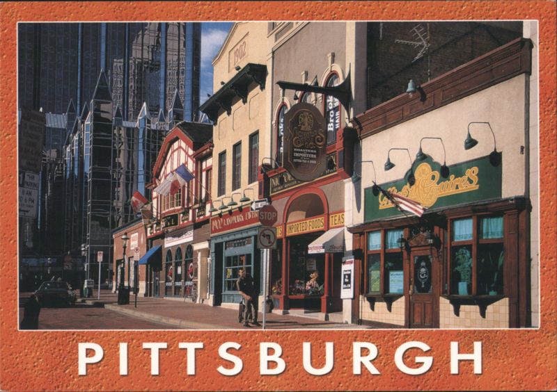 Pittsburgh Market Square Shops & Skyscrapers Pennsylvania