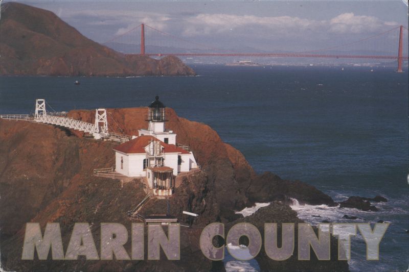 Point Bonita Lighthouse, Golden Gate Bridge, Marin County California