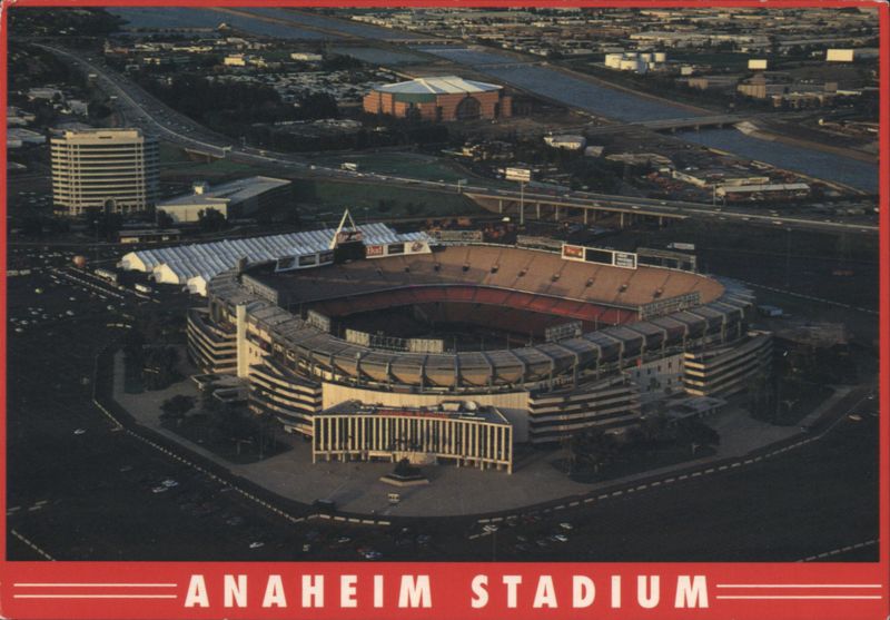 Anaheim Stadium Aerial View, Home of Angels & Rams California