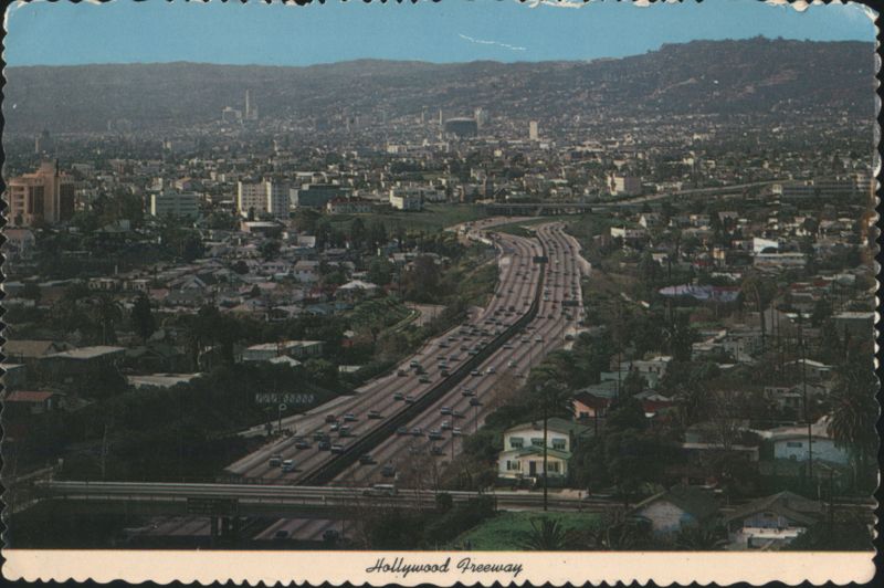 Hollywood Freeway, Los Angeles & Hollywood Skyline California