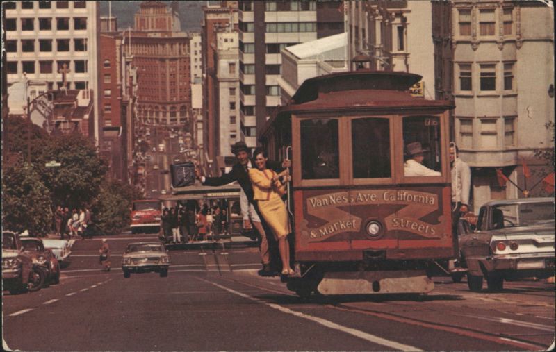 San Francisco Cable Car, Van Ness Ave, California & Market
