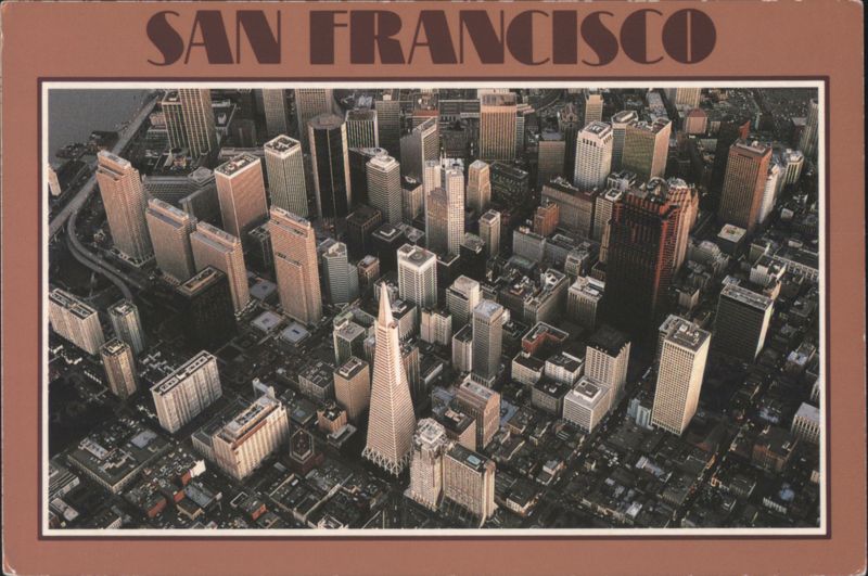 SAN FRANCISCO Aerial View Downtown Transamerica Building California