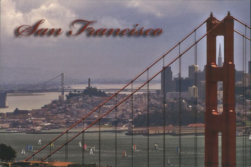 San Francisco Skyline through The Golden Gate California
