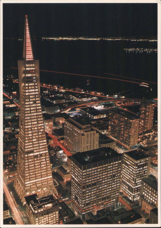 Transamerica Pyramid San Francisco CA Night Skyline California