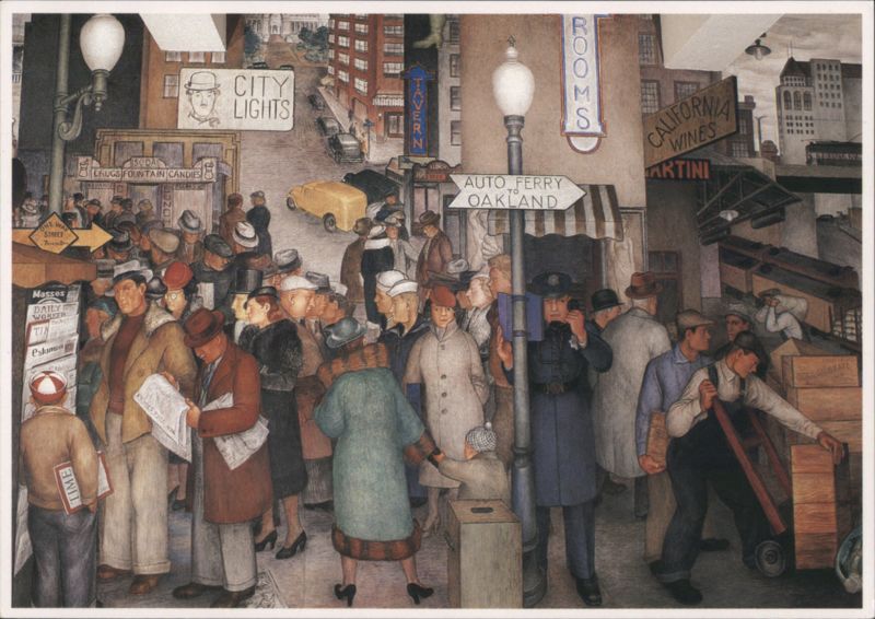 City Life Mural, Coit Tower, San Francisco California