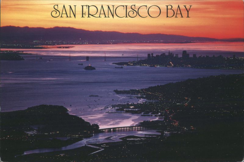 San Francisco Bay Sunset Marin County Sausalito California