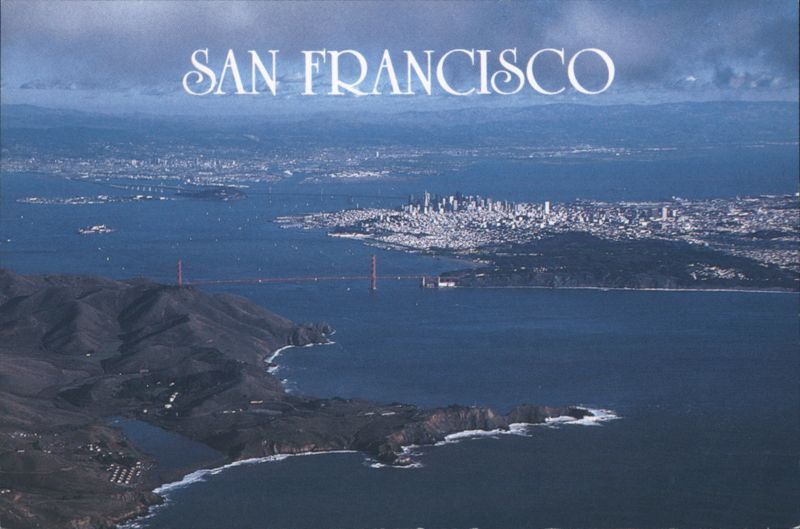 San Francisco Golden Gate Bridge Aerial View California