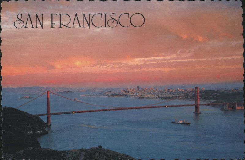 Golden Gate Bridge, San Francisco Bay Sunset California