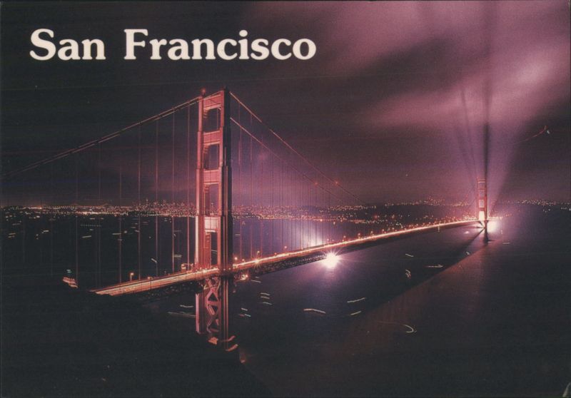 Golden Gate Bridge Night, 50th Anniversary San Francisco California