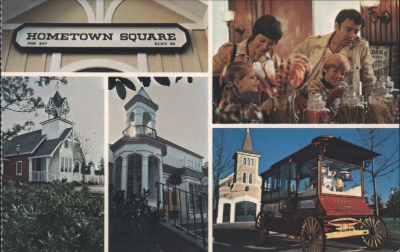 Hometown Square, Marriott's Great America, 1920s Theme Park Scenes