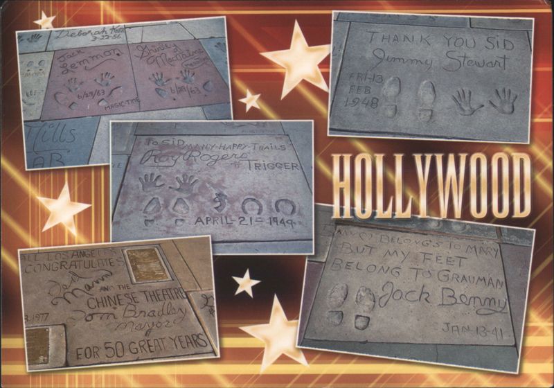 Hollywood Celebrity Handprints Footprints Chinese Theatre California