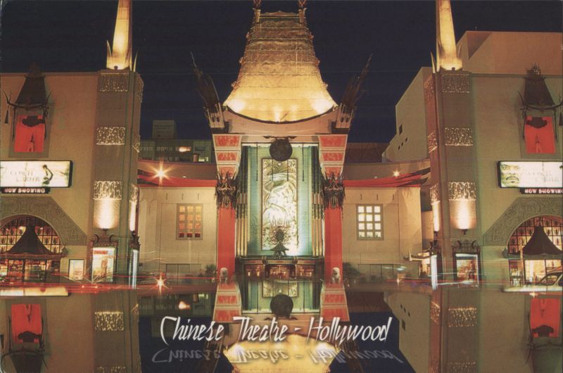 Chinese Theatre Hollywood, Illuminated at Night California