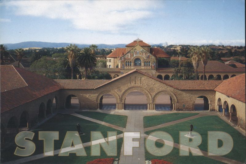 Stanford University Quad & Memorial Church Aerial View California