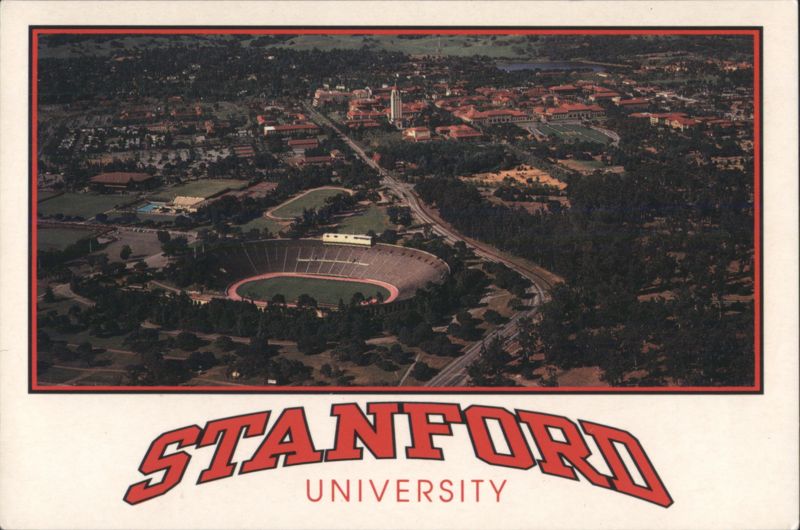 Stanford University Campus & Football Stadium Aerial California