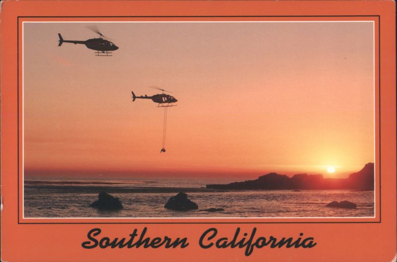 Southern California Sunset Helicopters Movie Filming