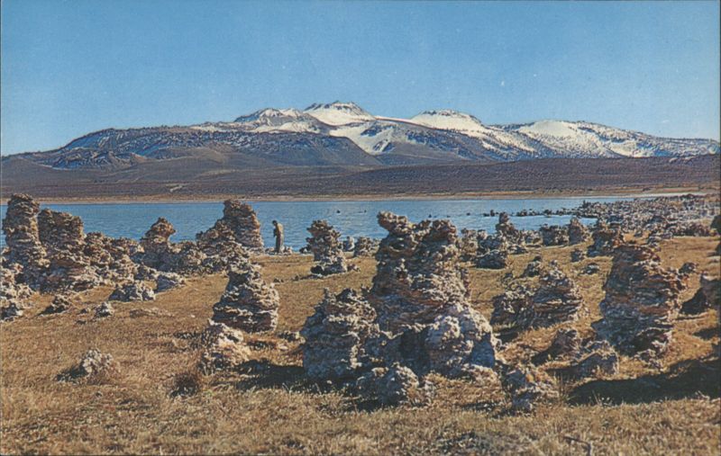 Mono Lake Tufa Towers, Snow-Capped Mountains, Hwy. 395 California