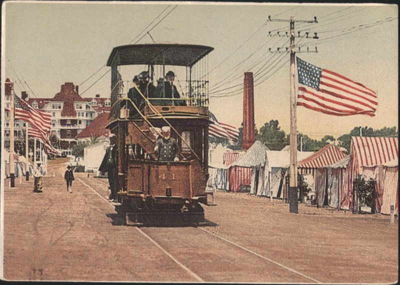Coronado Beach Double-Deck Trolley, Tent City California
