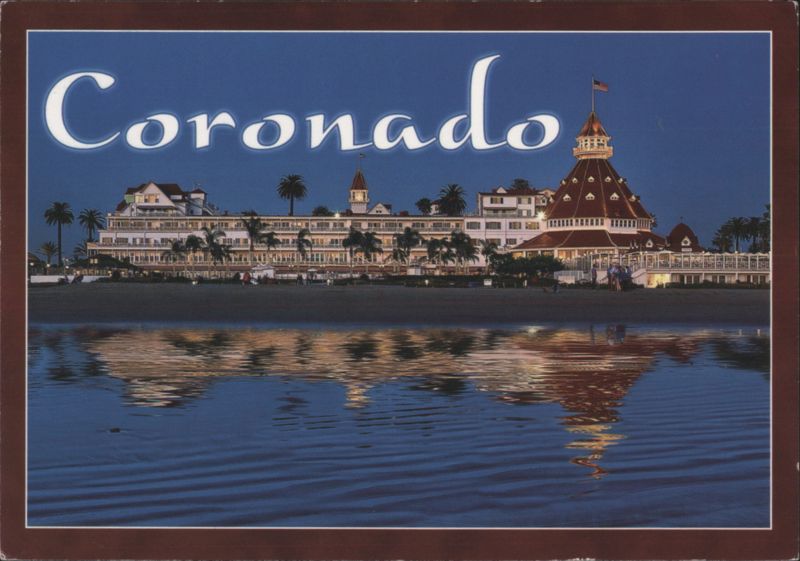 Coronado Hotel Del Coronado Reflection Sunset California