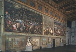 Palazzo Vecchio, Salone dei Cinquecento, Vasari Frescoes Postcard