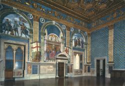 Palazzo Vecchio - Hall of the Lilies, Firenze Postcard