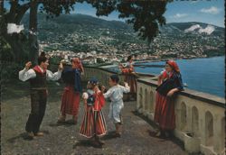 Funchal, Madeira: Traditional Folk Dancers, Casino Viewpoint Postcard