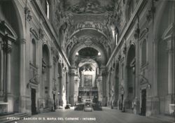 Basilica di S. Maria del Carmine Interior, Florence Postcard