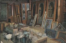 Winchester Mystery House Stockroom Art Glass Doors Postcard