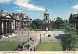 Trinity College, Campanile, Front Square, Dublin Postcard